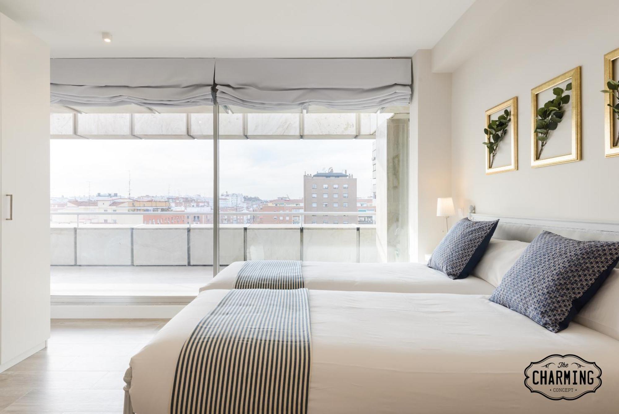 马德里Charming Eurobuilding 2 Terrace Exclusive - Plaza De Parking公寓 外观 照片
